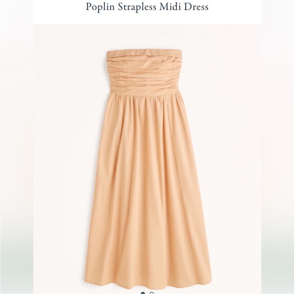 Abercrombie poplin dress orange size small